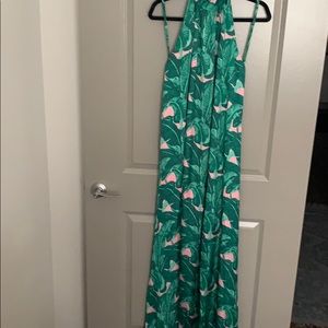 NWOT Judith March Palm Maxi Dress